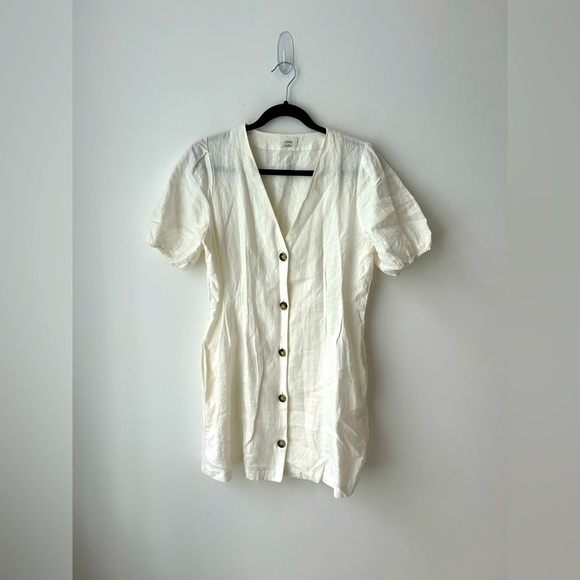 Aritzia Wilfred linen white mini dress - Picture 2 of 12